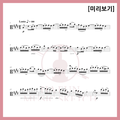 [Duo] Chopin - Song of Farewell Sheet Music Violin Viola Cello