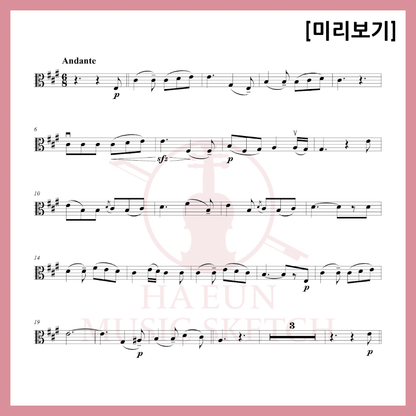 [Duo] Mendelssohn - On the Wings of Song Sheet Music Violin Viola Cello