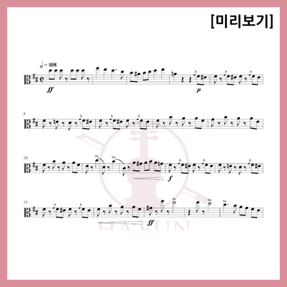[Duo] Johann Strauss I - Radetzky March Sheet Music Violin Viola Cello