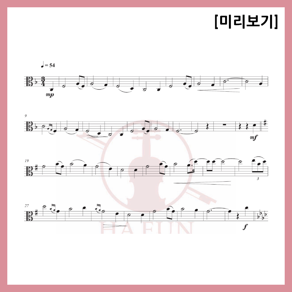 [Duo] Amazing Grace Sheet Music Violin Viola Cello