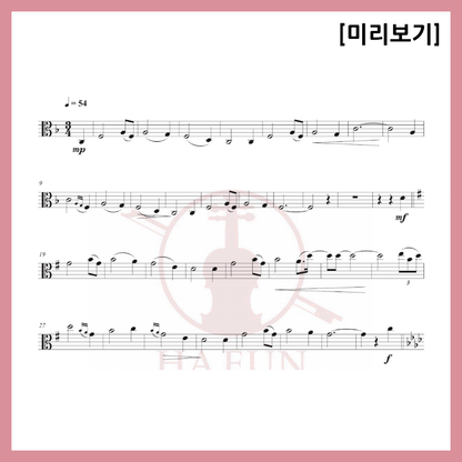 [Duo] Amazing Grace Sheet Music Violin Viola Cello