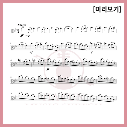 [Duo] Tchaikovsky - Sleeping Beauty Waltz Sheet Music Violin Viola Cello