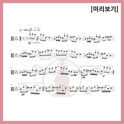 [Duo] William Bolcom - Graceful Ghost Sheet Music Violin Viola Cello