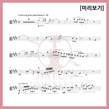[Duo] Chopin - Nocturne Op. Poth in c# minor Sheet music Violin Viola Cello